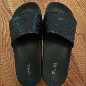 Michael Kors Black Slide Sandals